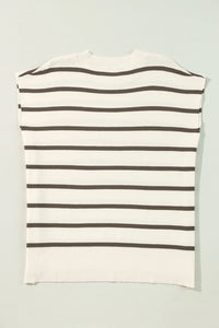 Let The Good In Striped Sweater Top