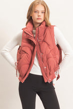 Load image into Gallery viewer, The Way I Go Quilted Puffer Vest in Brick