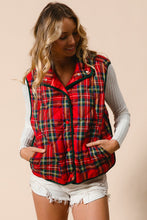 Load image into Gallery viewer, Christmas Wishes Vintage Plaid Quilted Vest