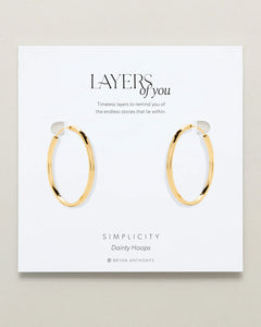 Simplicity Dainty Hoop Earrings Gold