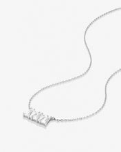 Load image into Gallery viewer, Bryan Anthonys Mom Baguette Dainty Necklace in Silver