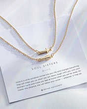 Load image into Gallery viewer, Soul Sisters Best Friend Arrow Necklace Set Gold