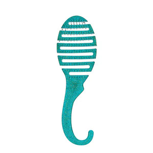 Wet Brush Shower Detangler Green Glitter