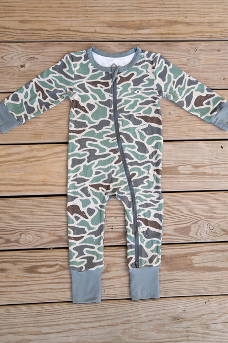 Burlebo Retro Duck Camo Baby Full Zip