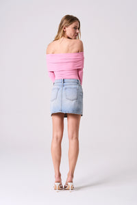 Here We Go Again Mini Denim Skirt