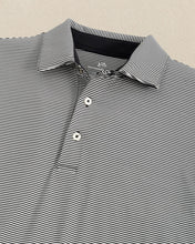 Load image into Gallery viewer, Southern Tide Brrreeze Meadowbrook Stripe Polo in Caviar Black