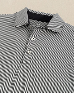Southern Tide Brrreeze Meadowbrook Stripe Polo in Caviar Black
