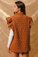 Load image into Gallery viewer, Warmth From Within Quilted Ruffle Sleeve Vest