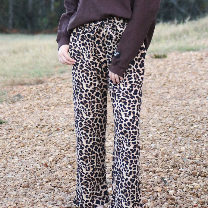 Lulu Mac Waffle Pants in Leopard