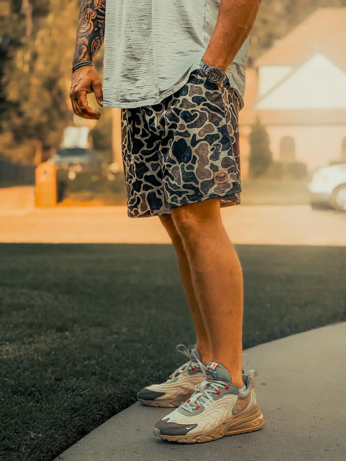 Huck Slough Camo Performance Shorts