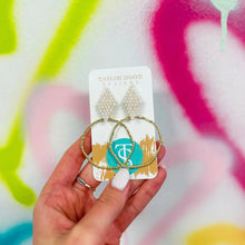 Load image into Gallery viewer, Taylor Shaye White Callie Hoops