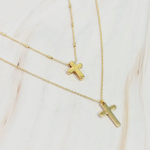 Lovely Days Gold Chain Cross Necklace Set