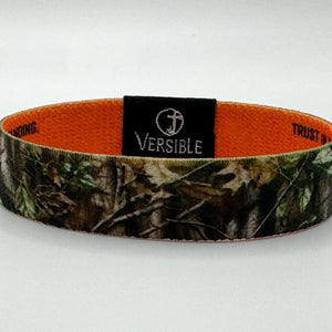 Versible Forest Camo Proverbs 3:5-6 Wristband