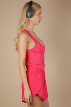 Load image into Gallery viewer, Take a Look Around Front Cutout Activewear Romper in Pink