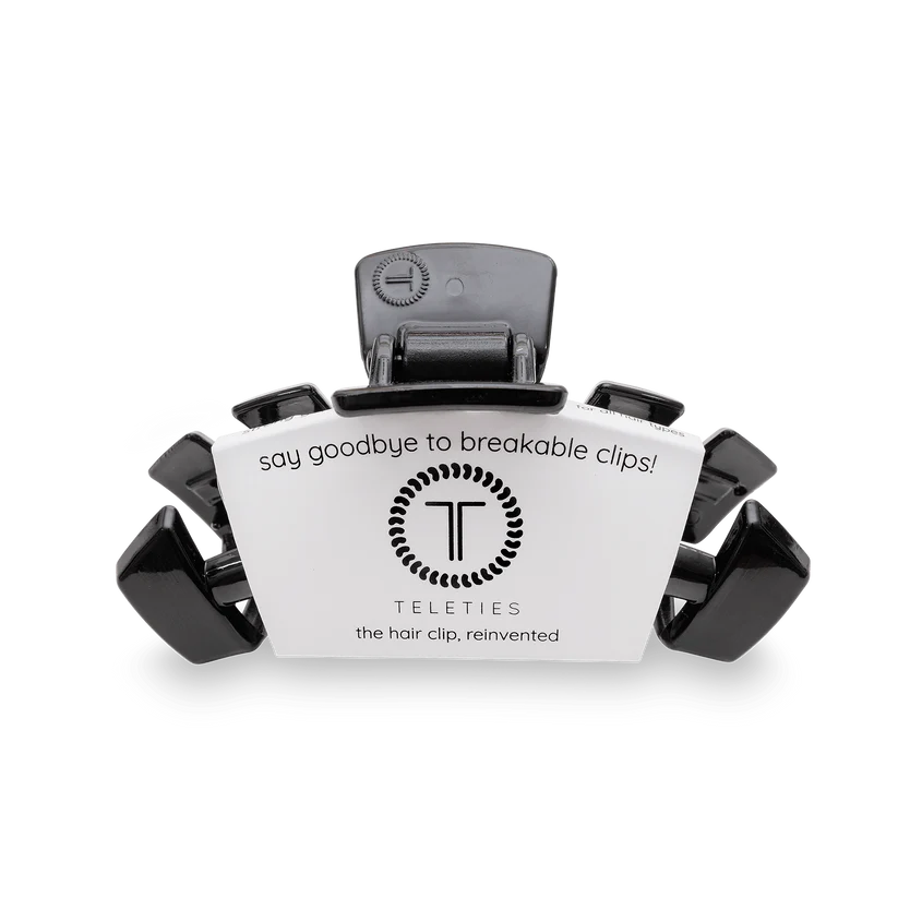 Teleties Classic Small Hair Clip in Jet Black