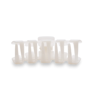 Teleties Classic Large Hair Clip in Coconut White