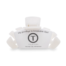 Load image into Gallery viewer, Teleties Classic Large Hair Clip in Coconut White