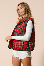 Load image into Gallery viewer, Christmas Wishes Vintage Plaid Quilted Vest