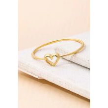 Load image into Gallery viewer, Dainty Open Heart Shape Fashion Ring Gold