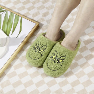 Feeling Grinchy Fuzzy Slippers