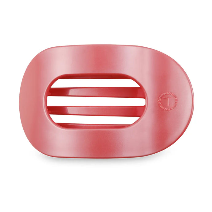Teleties Small Flat Round Clip Calming Coral