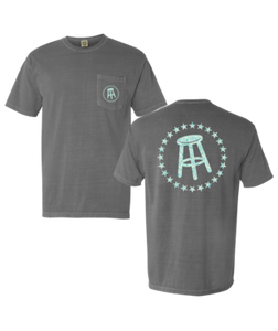 Barstool Sports Stool & Stars SS Pocket Tee in Granite