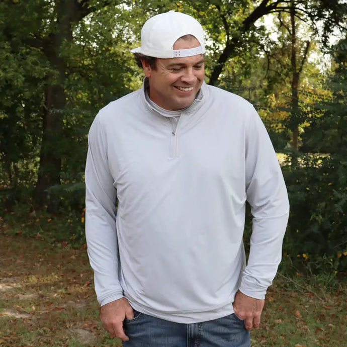 Southern Limit 1/4 Zip Pullover in Grey