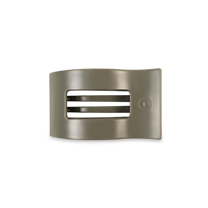 Teleties Small Flat Rectangle Clip in Sage It Ain't So