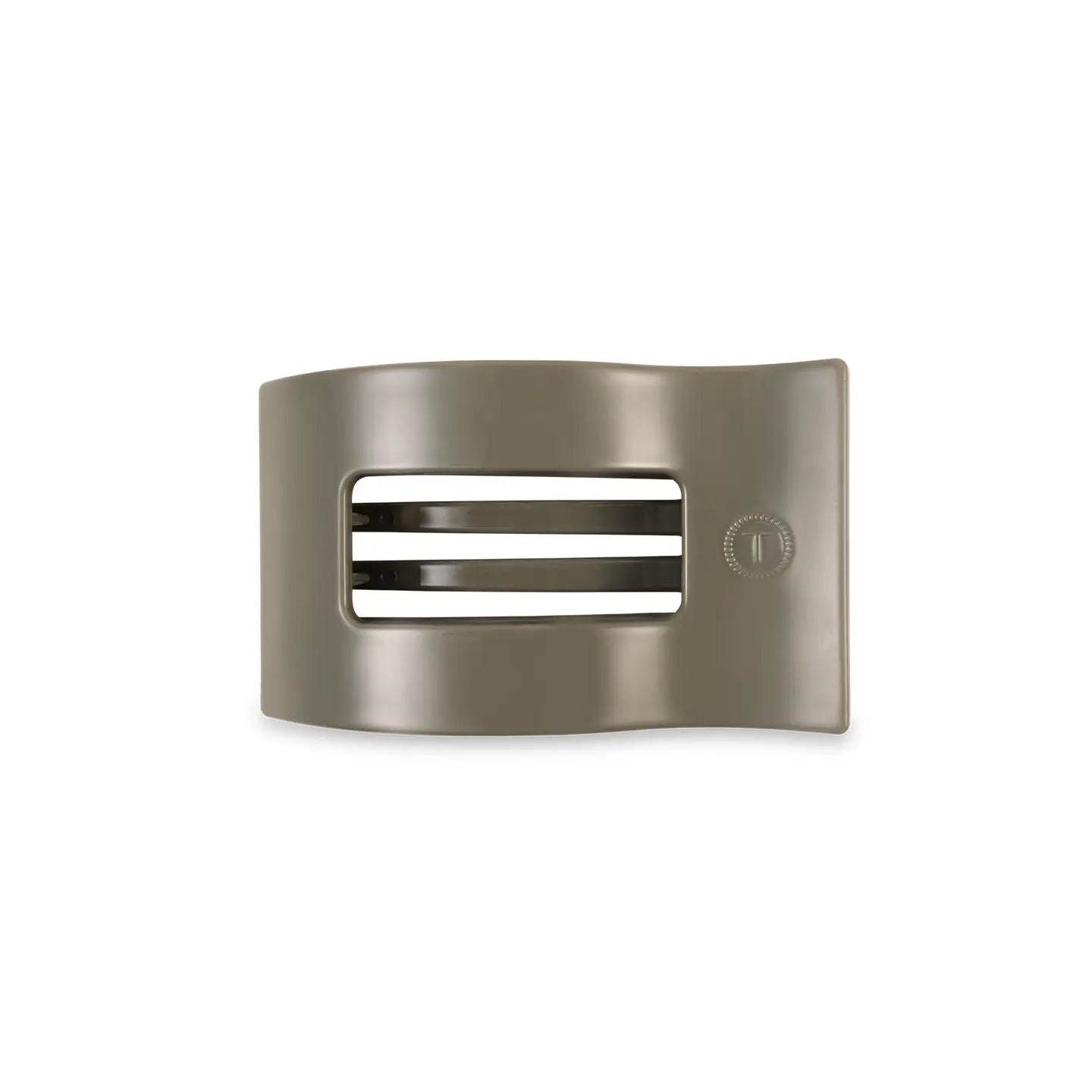 Teleties Small Flat Rectangle Clip in Sage It Ain't So