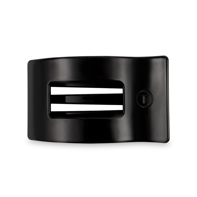 Teleties Large Flat Rectangle Clip Jet Black