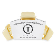 Load image into Gallery viewer, Teleties Classic Large Hair Clip Butter Yellow