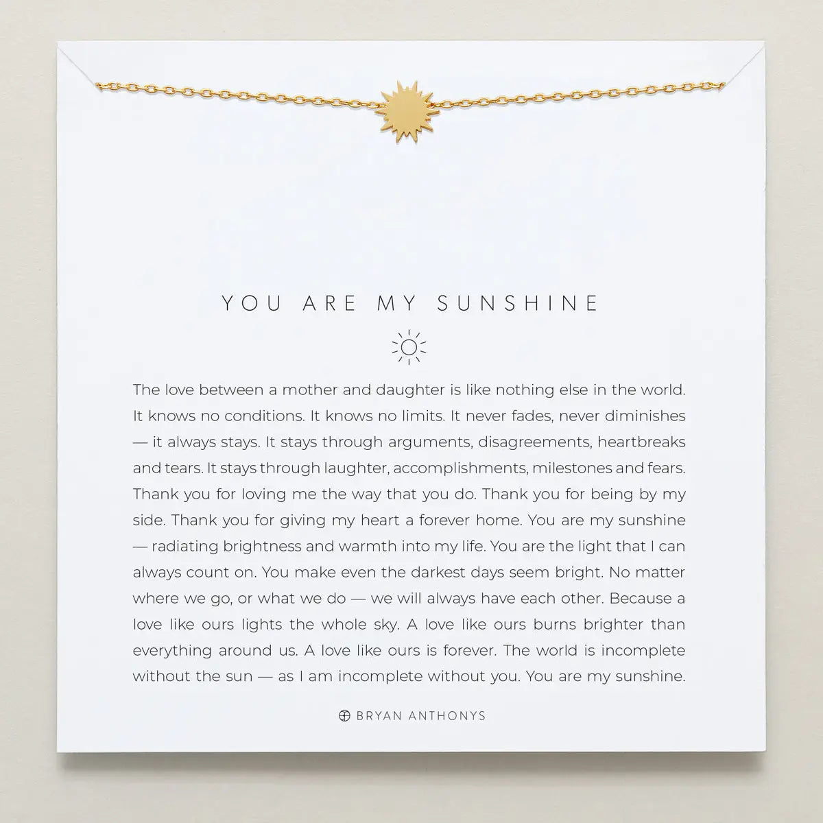 Bryan Anthonys You Are My Sunshine Necklace