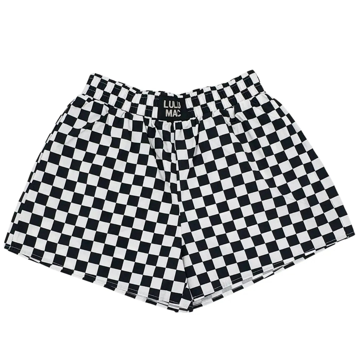 Lulu Mac BXCK Boxer Shorts in Black/White Check