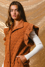 Load image into Gallery viewer, Warmth From Within Quilted Ruffle Sleeve Vest