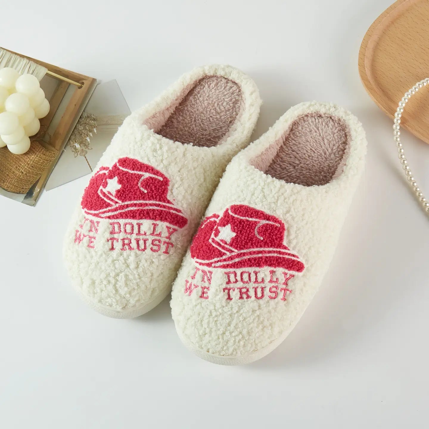 In Dolly We Trust Slippers