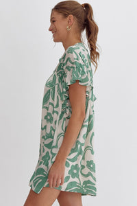 Loving Embrace Button Down Dress Pistachio