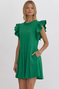 All the Small Things Textured Pleated Dress