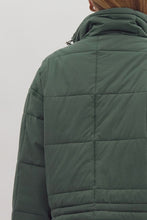 Load image into Gallery viewer, Nice for What Quilted Zip Up Jacket in Slate Green