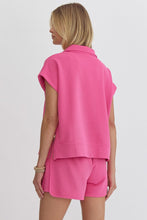 Load image into Gallery viewer, Putting Sugar on Me Half Zip Top Hot Pink