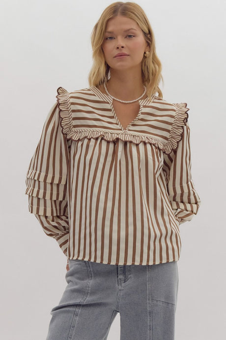 Timeless Striped Long Sleeve Blouse