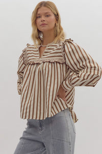 Timeless Striped Long Sleeve Blouse