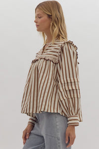 Timeless Striped Long Sleeve Blouse