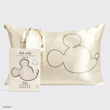 Load image into Gallery viewer, Kitsch &amp; Mickey and Minnie Mr. Mouse Standard Satin Pillowcase