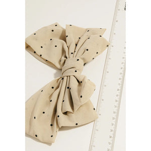 Dotted Ribbon Bow Hair Clip