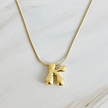 Load image into Gallery viewer, Balloon Letter Gold Initial Necklace