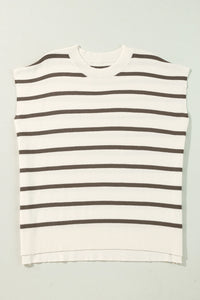 Let The Good In Striped Sweater Top