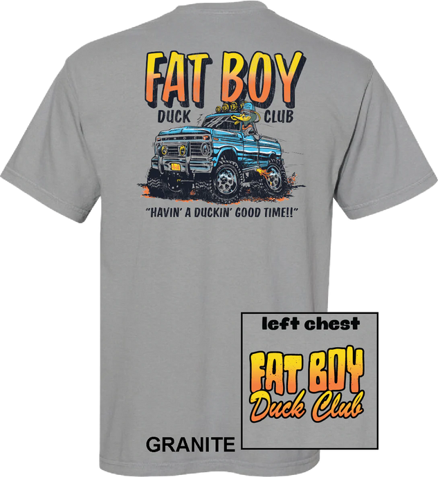 Fat Boy Duck Club Truck SS Tee in Granite