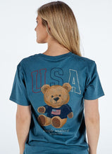 Load image into Gallery viewer, Simply Southern USA With Patriotic Teddy Bear SS Tee