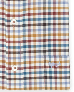 Coastal Cotton Stretch Twill Sport Shirt Harvest Gingham