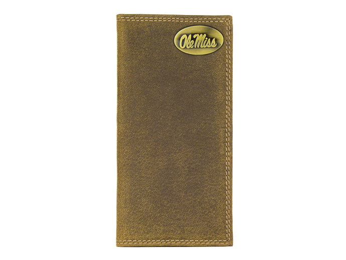 Vintage Tan Brass Ole Miss Roper Wallet